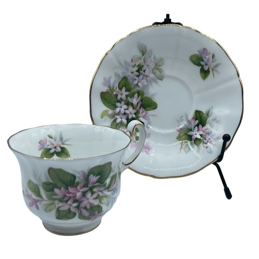 Vintage Royal Adderley English Bone China Cup and Saucer Canadian "Mayflower"